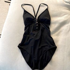 Black One-Piece Swimsuit